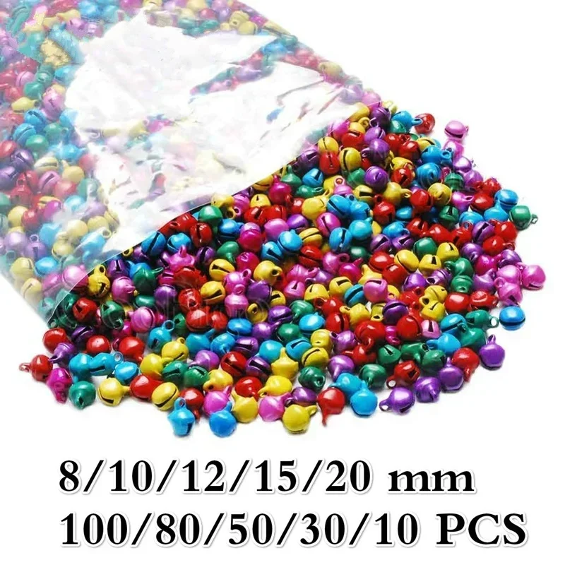 Christmas Decoration Bells Iron Loose Beads Small for Festival Party Decoration Christmas Tree Decoration DIY Crafts Accessories