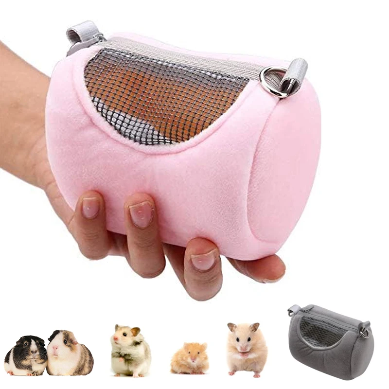 

Small Pet Carrier Backpack Crossbody Bag Breathable Mesh Portable House for Hamster Guinea Pig Chinchilla Lizard Parrot Travel