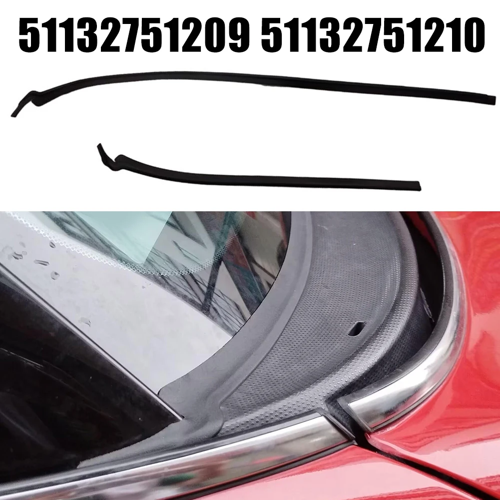 

For LHD 2X Rubber-Black Front Windshield Wiper Cowl Seal For BMW For MINI R55-R57 Accessories For Vehicles