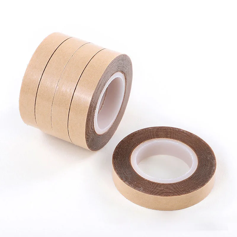3 Yards TATA Hair Extension Tape Rolls Kraft Brown Double Sided Hair Replacement Tape for Lace Wig Hair Extension view 6