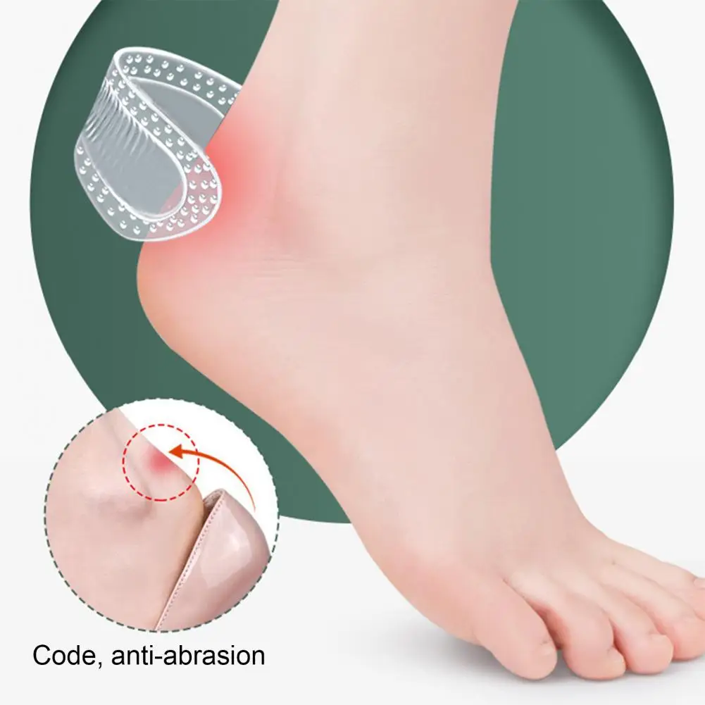 Anti-slip Heel Cushions 2pcs Heel Inserts Gel Cushions Anti-slip Shoe Heel Grips Blister Prevention Pads for Women Men Loose