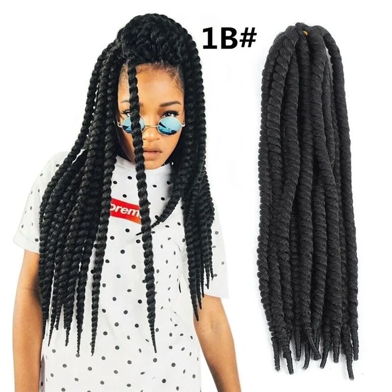 Crochet braids Havana mambo twist hair spring braid wig hook-in dreadlocks, African style, available in multiple colours
