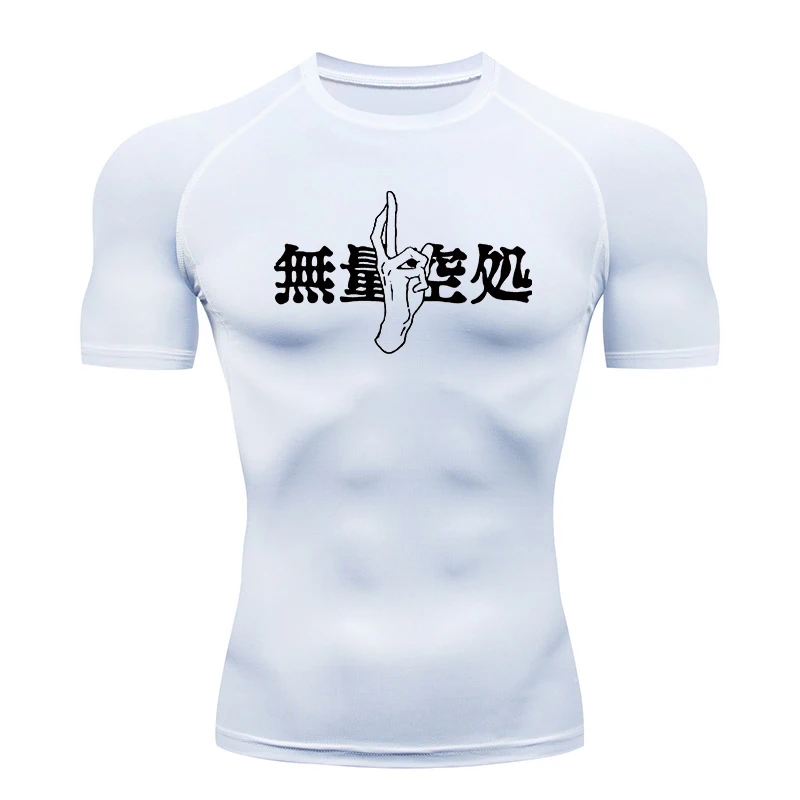 Atletische Sneldrogende Compressie Shirts Voor Heren Gym Workout Fitness T-Shirt Zomer Korte Mouw Overhemden Grafische Ondershirts