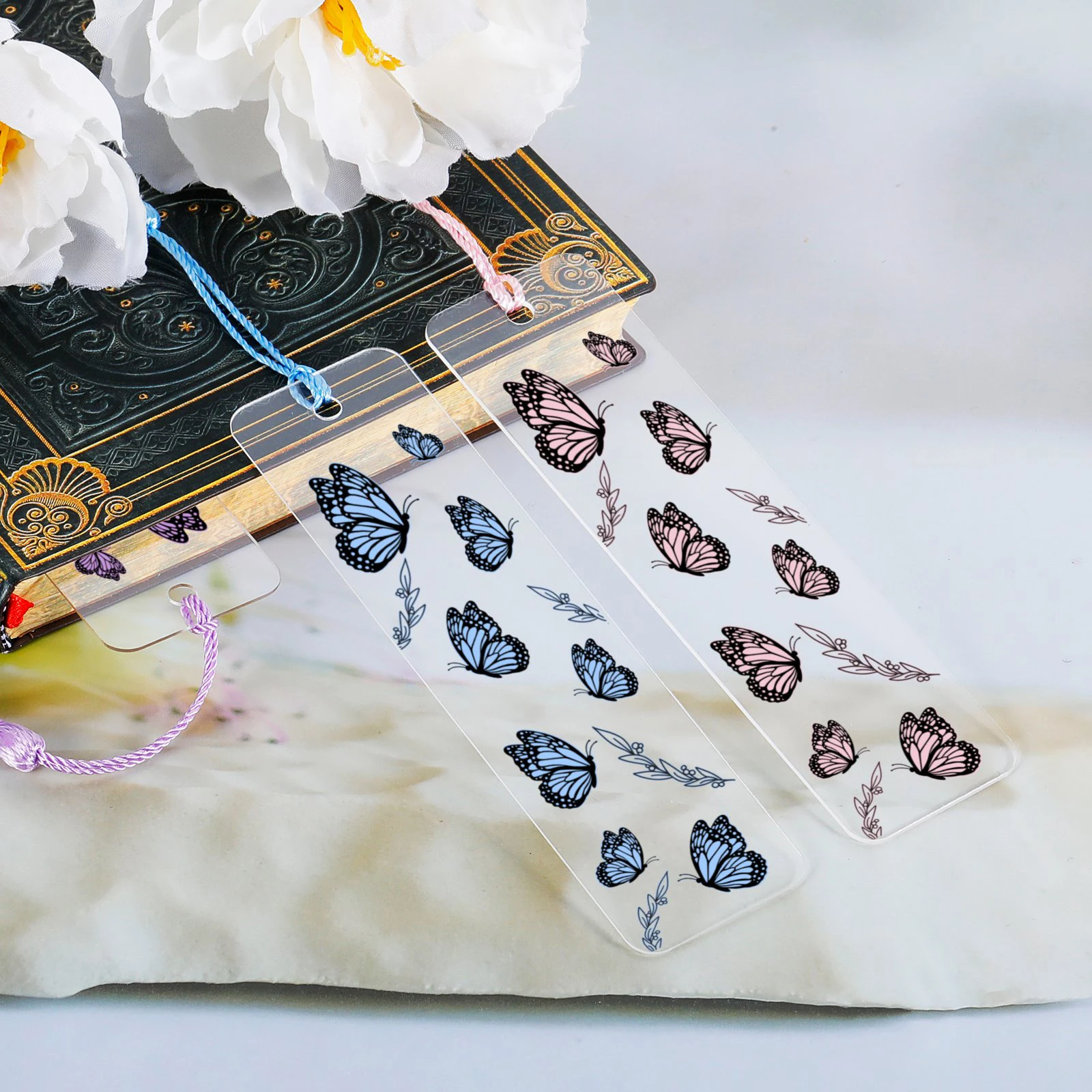 

Personalized Custom Butterfly Bookmark Gifts for Couple Friend Besties Parents Gift Colorful Anniversary Bookmarks Wholesale