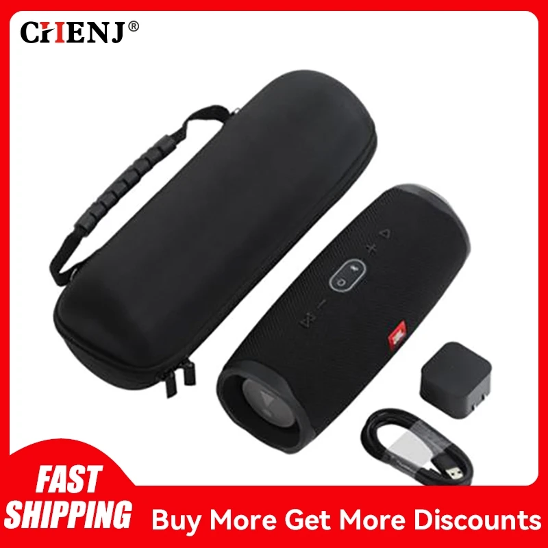 Travel Carrying Case forJBL Charge 5/Charge 4 Speaker Hard Shell Storage Bag with Hand strap Shoulder strap and Carabiner