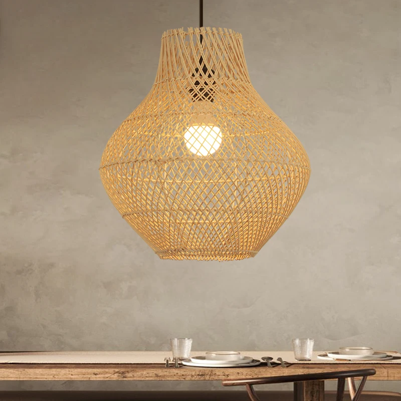 

South East Asia Handmade Rattan Lighting Antique Restaurant New Chinese Bamboo Hotel B & B Bar Rattan Chandelier