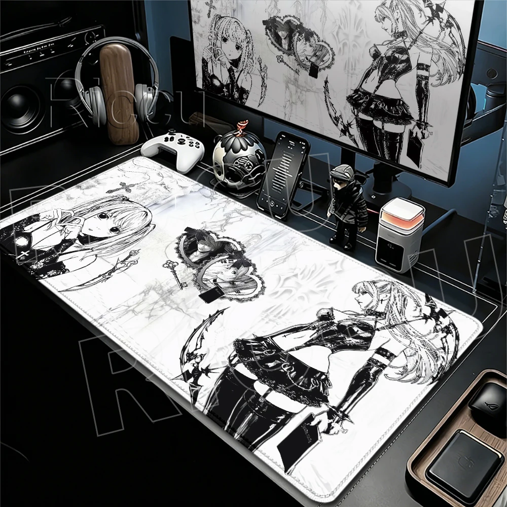 HD New Anime Misa Amane Light Yagami Desk Mat Death Note Mousepad Gamers Lock Edge Mouse Pad Gaming E-sport Keyboard Protect Rug