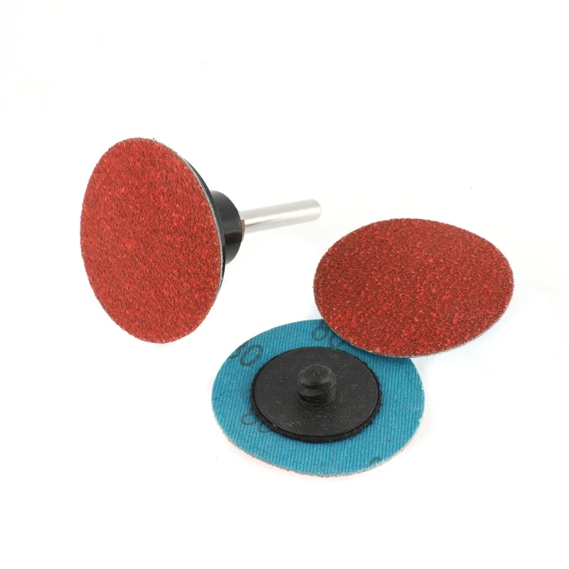 45/51/80PC Sand Paper Angle Grinder Polishing Grinding Sanding Disc with Roll Lock Disc Pad Holder for 1/4 Air Angle Die Grinder