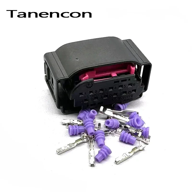 1 Set 12 Pin Car Lane Change Assist Connector 0.7mm Male Female Plug for Porsche BMW Volkswagen Audi 1-967680-1 1534151-1