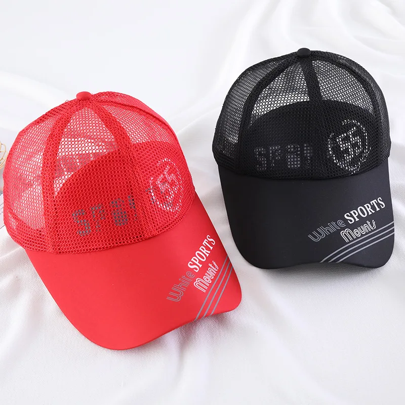 Summer Full Breathable Outdoor Protection Sun-Poof Peaked Mesh Cap Men and Women Korean Fashion Leisure Sports Baseball