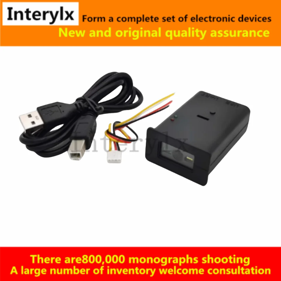 GROW GM66 1D 2D escáner de código lector de código de barras módulo lector de código QR con interfaz USB UART carcasa negra para una fácil instalación