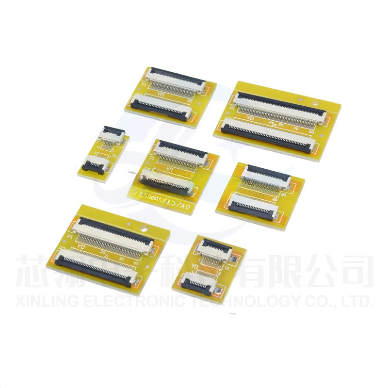 FPC/FFC Flexible Cable Extension Board 0.5/1.0MM Spacing 4P/10/20/30/40/50/60P Wire Connector