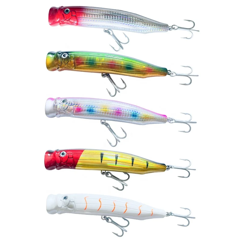 Wholesale 15.5cm 61g Hard Plastic Floating Big Tuna Popper Bait Fishing Lure Popper Lures Fishing Popper