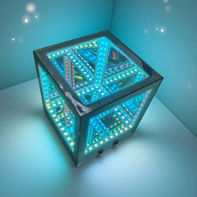 Electronic DIY Welding Project 3D Abyss Cube Atmosphere WS2812 LED Colored Light Bulk Kit Desktop Ornament Holiday Gift
