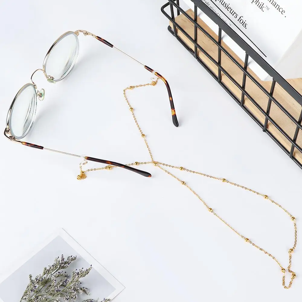 Lanyard Retainer Cords Women Beads Straps Silver Man Women Sunglasses Reading Glasses Chain Gold