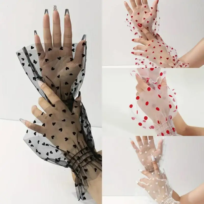 ネイルアートフォトグローブ水玉ネイル偽カフネイル写真装飾袖ファッションネイルアートアクセサリー写真撮影の小道具