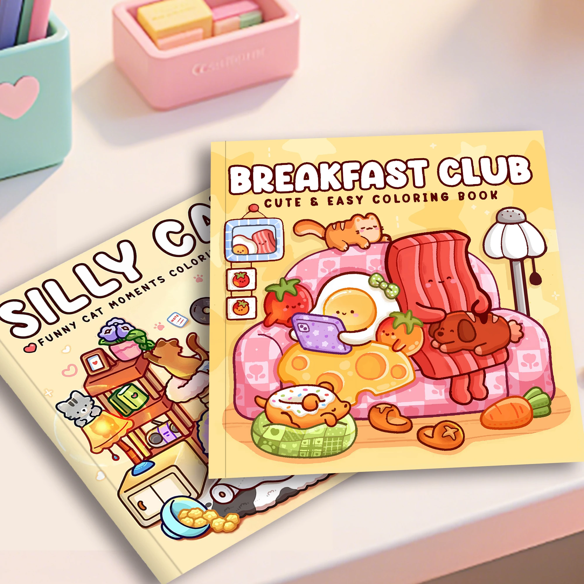 

Книжка-раскраска для взрослых Girly Heart Breakfast, милые иллюстрации, смелое творчество, повседневная декомпрессия, подходит для Рождества, Хэллоуина, обратно в школу, осенние украшения, подарки, доступное искусство и ремесло-раскраска