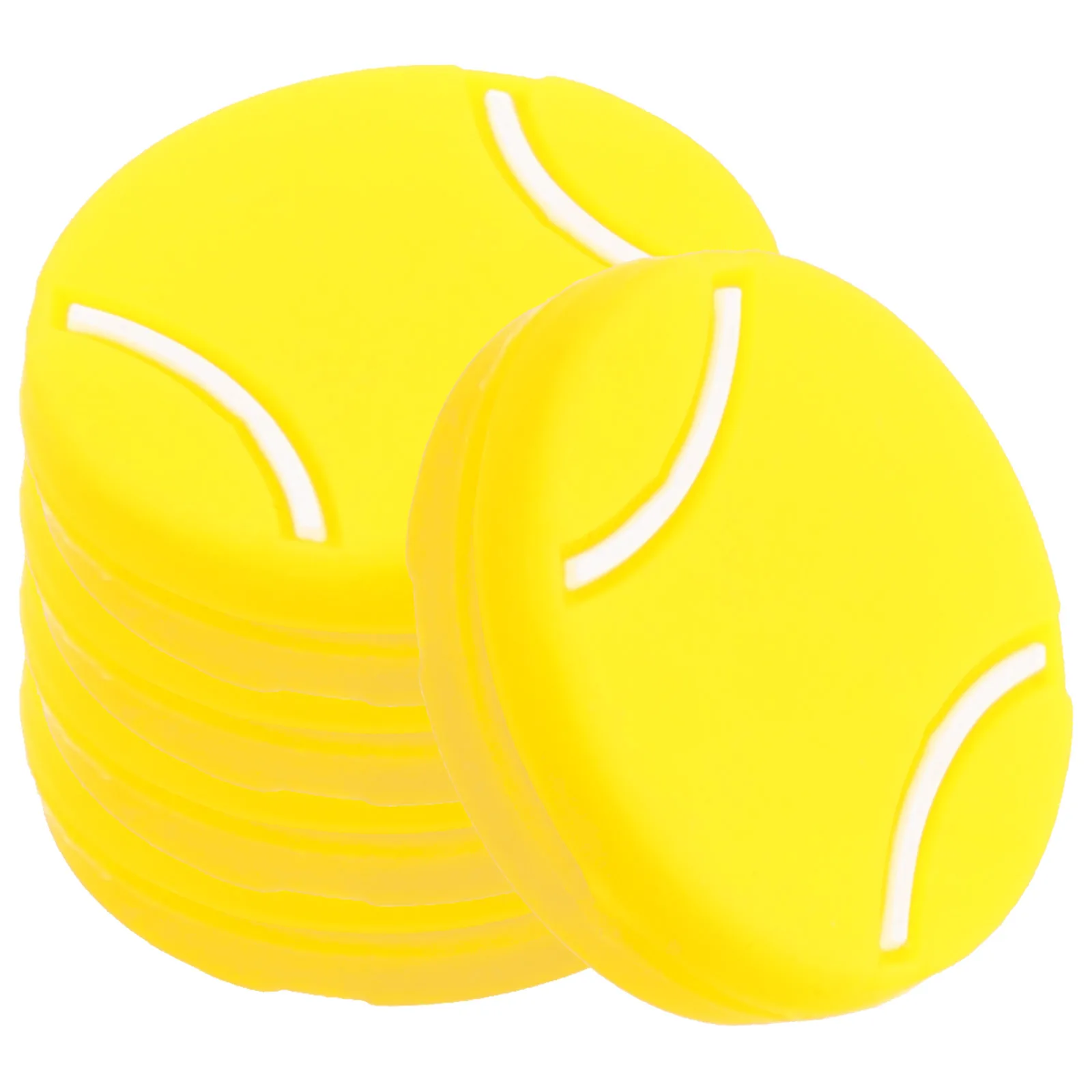 

5 Pcs Yellow Tennis Racket Balls Vibration Dampeners Silicone Gel Tennis Accessories Reducing Shock Cartoon