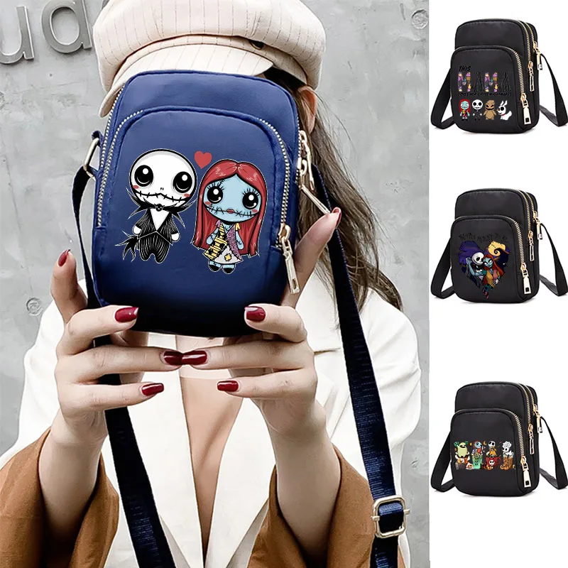 Disney The Nightmare Before Christmas Jack Sally Women's Shoulder Bag Handbag Casual Female Handbag Womens Crossbody Bag Anime