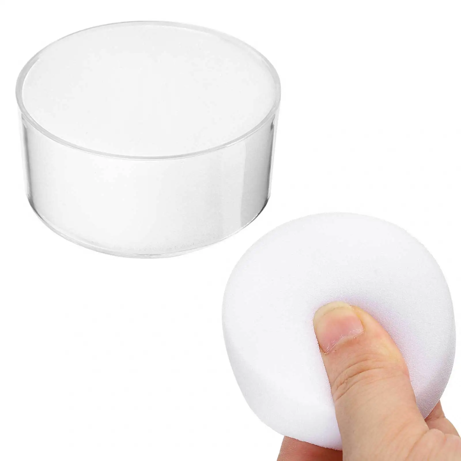 2Pcs Cash Counting Fingertip Moistener Plastic Sponge Cup Wet Finger Tool for Banknotes Office Efficiency