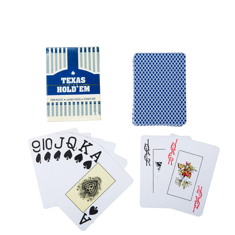 Cartas de plástico clásicas de Texas Hold\'em, cartas de Jombo Index Poker, para entretenimiento de juegos de puente, buena calidad