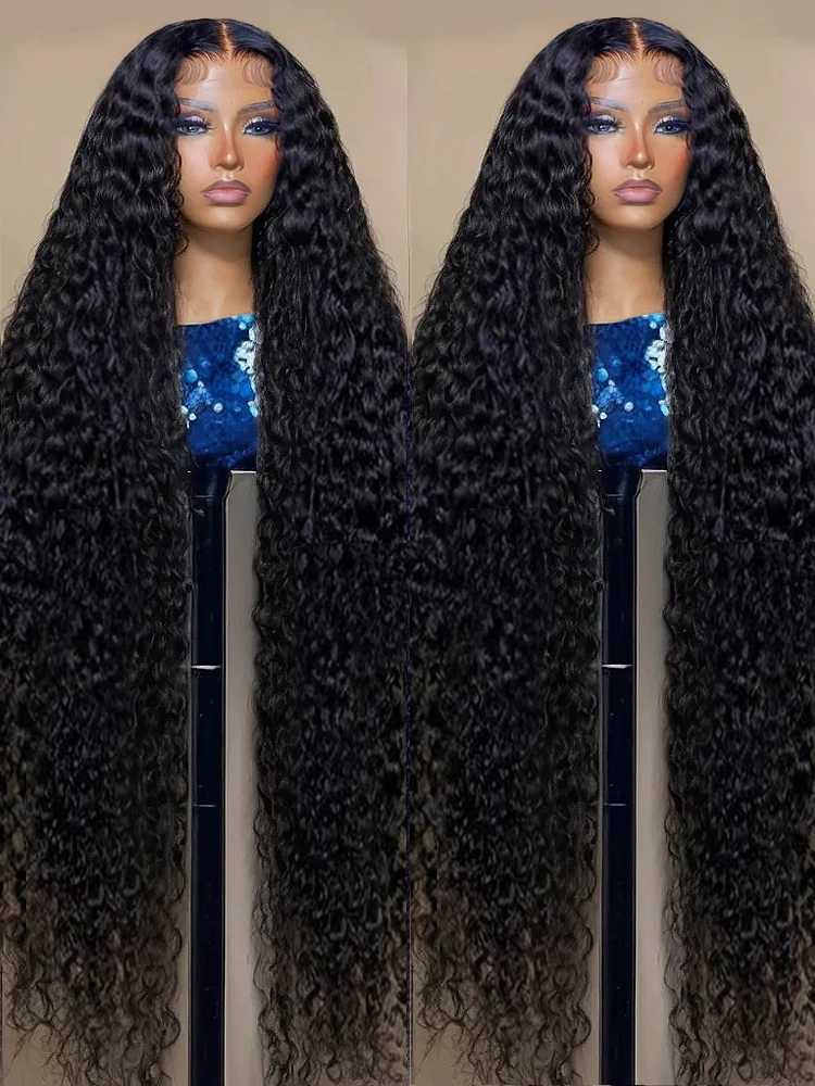 40 Inch Loose Deep Wave Human Hair 13x4 13x6 HD Lace Frontal Wigs Human Hair Brazilian Curly Human Hair 360 Full Lace Front Wig