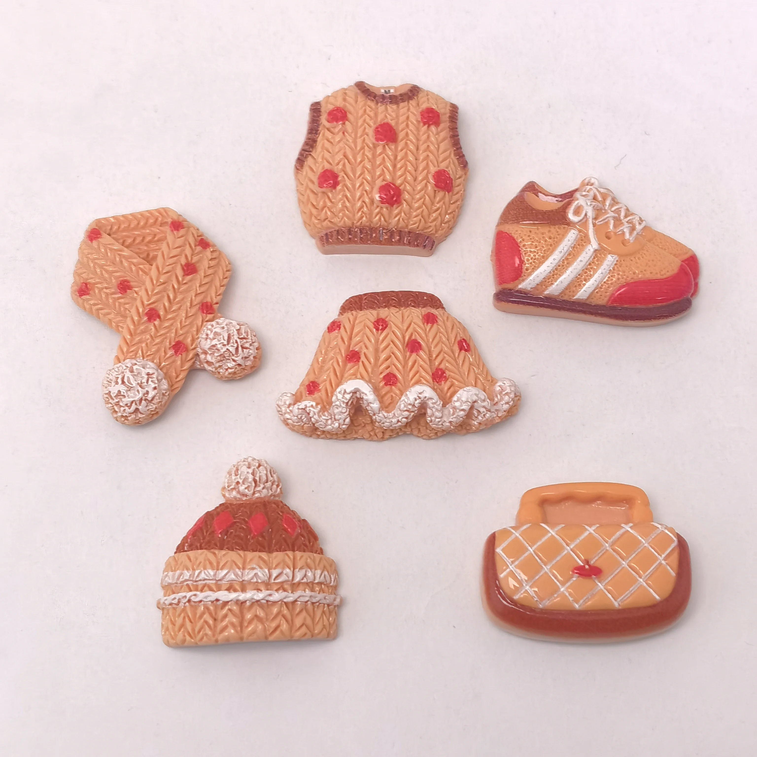 Resin Hat Skirt Scraf Sweater Shoes Flatback Cabochon DIY Dollhouse Hairband Scrapbook Clothing Shoes Accessories