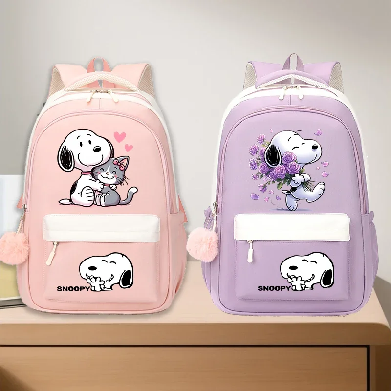 

Snoopy женские и мужские рюкзаки Mochilas, эстетические рюкзаки для подростков, холст, рюкзак для ноутбука, школьная сумка Kawaii, подарок