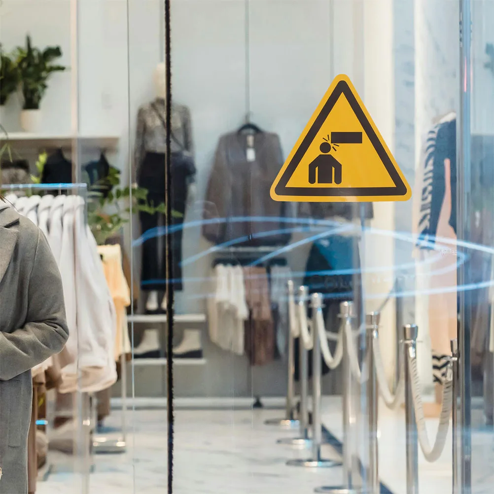 4pcs Watch Your Head Warning Signs Pvc Safety Stickers Adhesive Decals For Industrial Machine Tools Collision Prevention