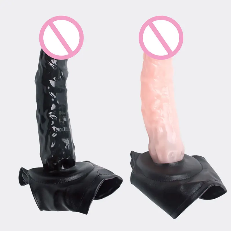 Men Strap On Dildo Panties Wearable Hollow Penis Lengthen Sleeve Strapon Dildo Pants Harness Belt for Man Sex Toys For Woman Gay