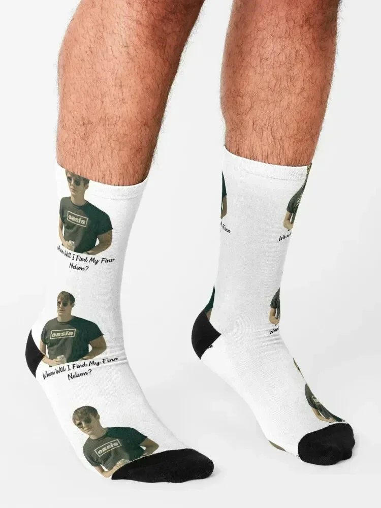 When Will I find my Finn Nelson - Finn and Rae MMFD Socks soccer anti-slip anti-slip funny sock christmas gift Man Socks Women's
