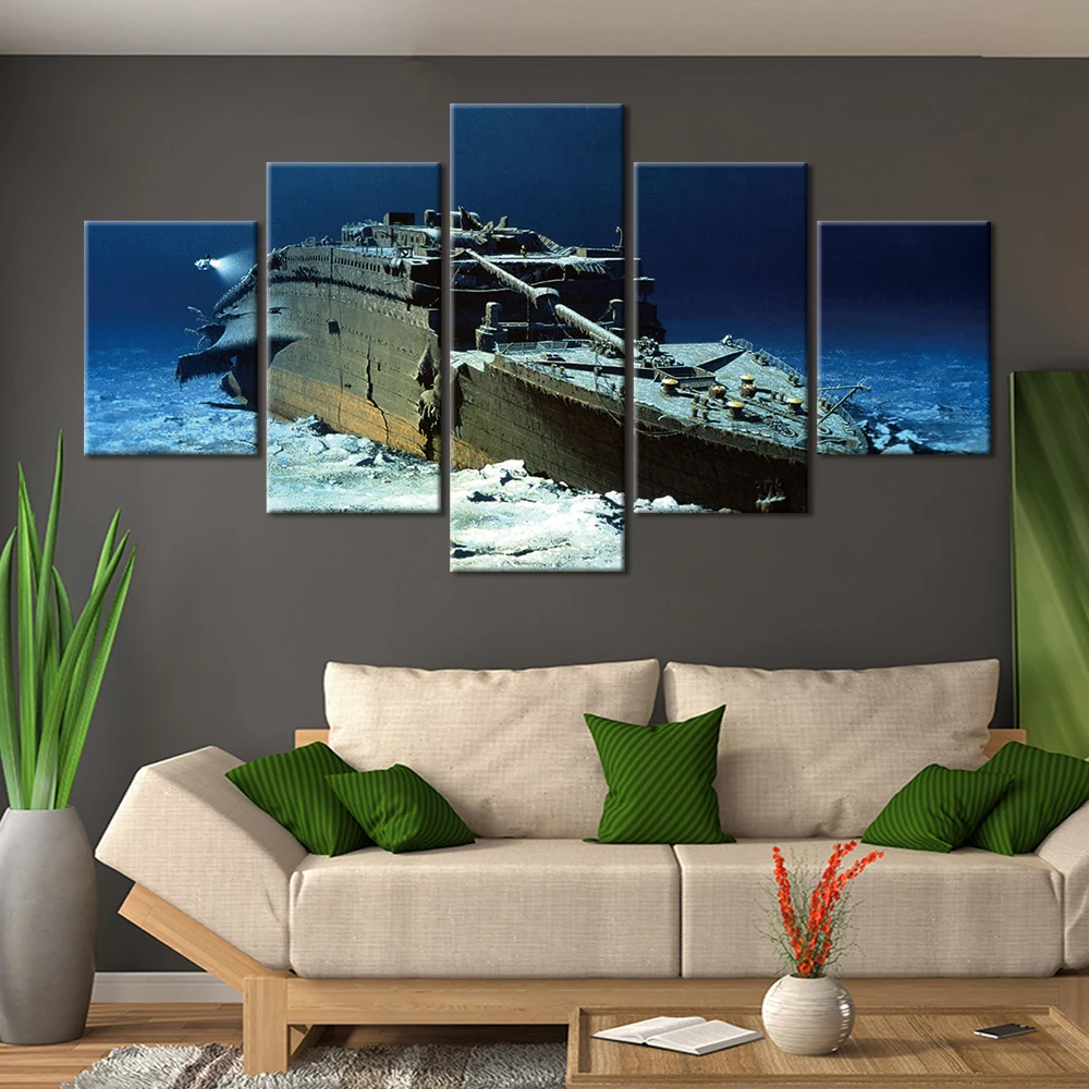 Prints Art Wall Canvas Painting Modern Prints Titanic Wreck Posters Pictures Wall Decoration