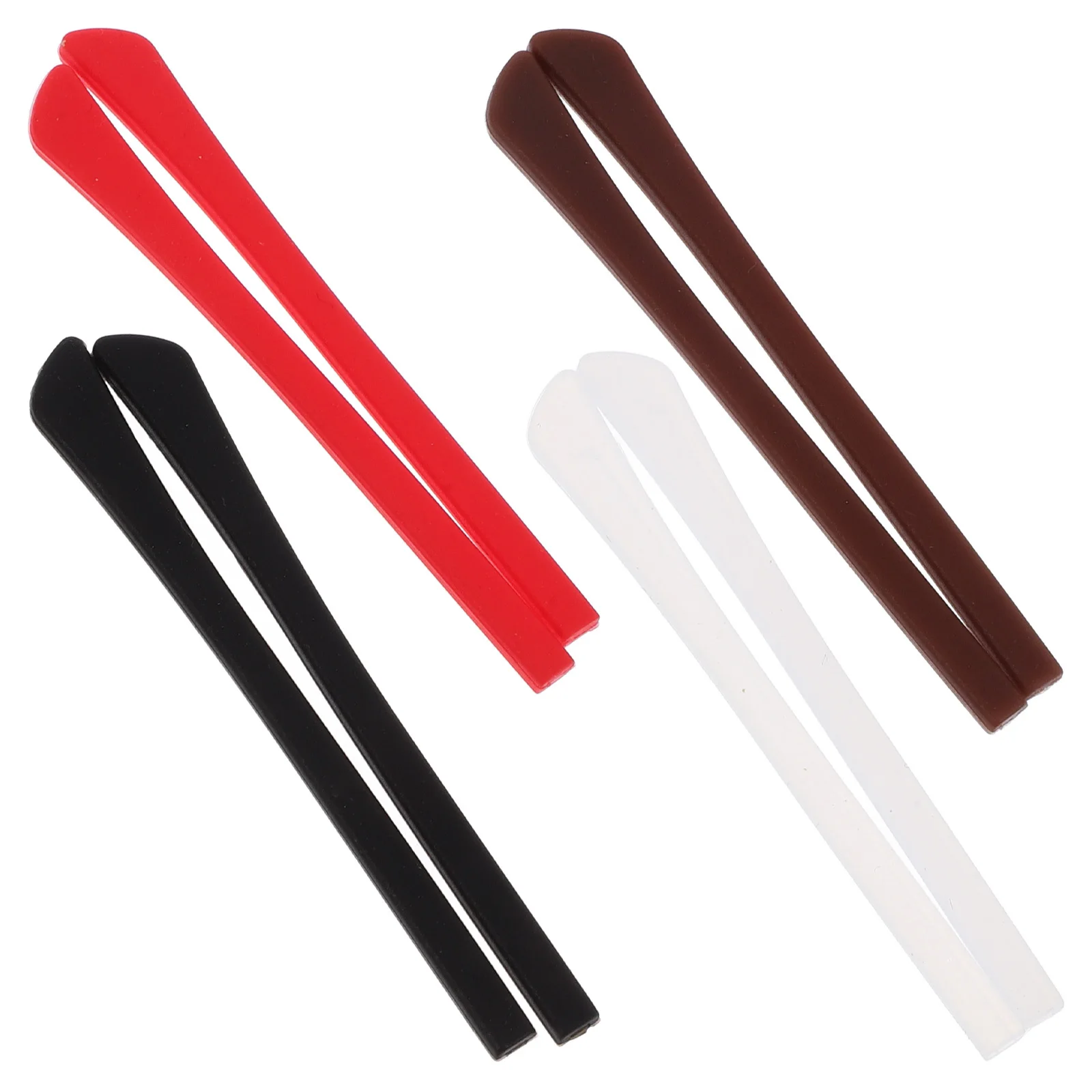 

8Pairs Silicone Eyeglass Cushions Replacement Temple Tips Anti Slip Glasses Grips Prevent Sliding for Thin Frame Reading