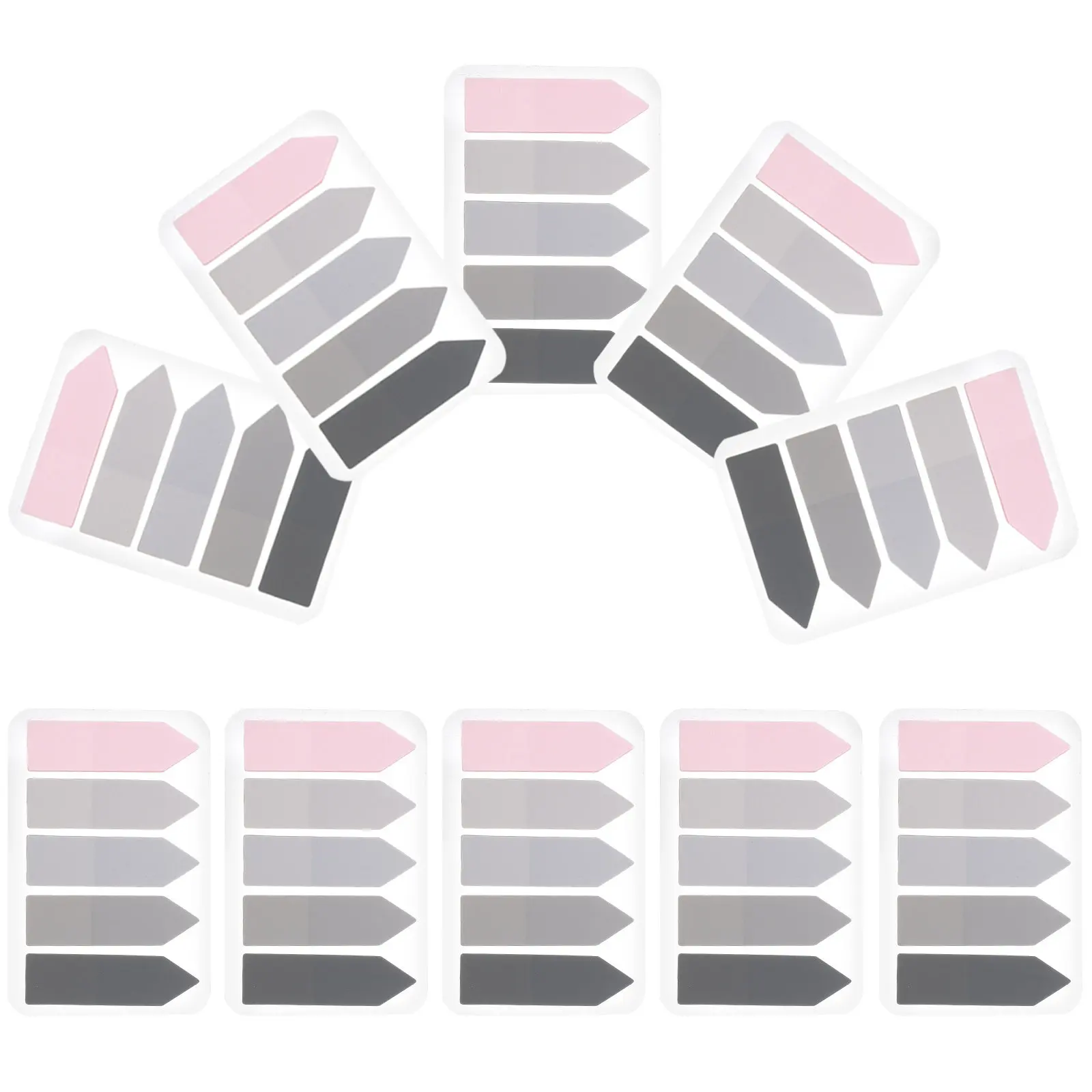 

10Sets Transparent Colorful Arrow Label Tabs Sticky Index Tabs for Books Notes Highlight Reading Markers Portable Page Markers