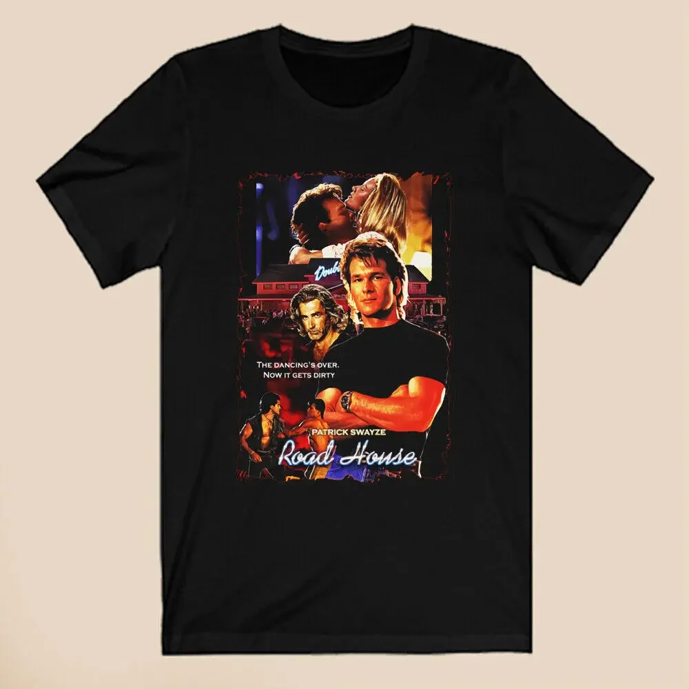 Roadhouse Patrick Swayze Men's Black T-Shirt Size S-5XL