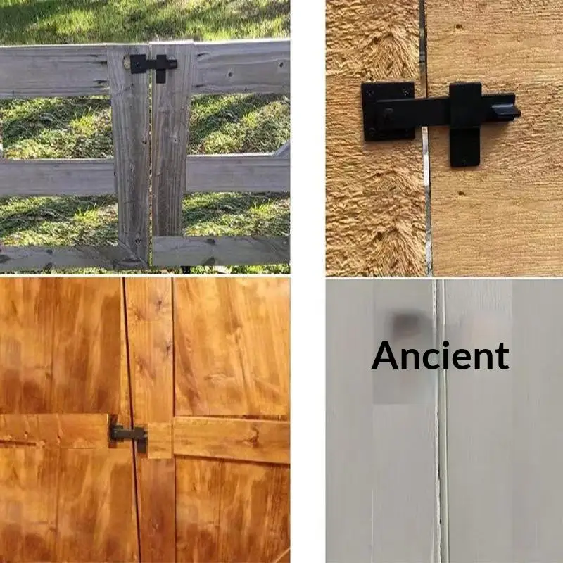 Durable Matte Black Metal Latch Heavy Duty Brushed Finish Solid for Garden Gates Outdoor Sheds Storage Cabinets - view 4