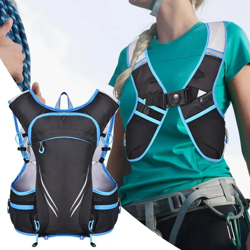 Motorcycle Chest Bag Running Hydration Backpack Outdoors Sports Chest Bag For Men Large Capacity Vest Bag With Safety Reflective