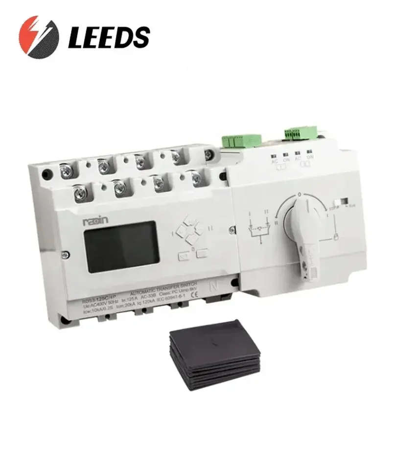 TLF ATS RDS3-125D/4P Gerador de Radin Interruptor de Transferência Automática de Energia Dupla com Painel de Controle Disjuntor 63A 100A e 125A C