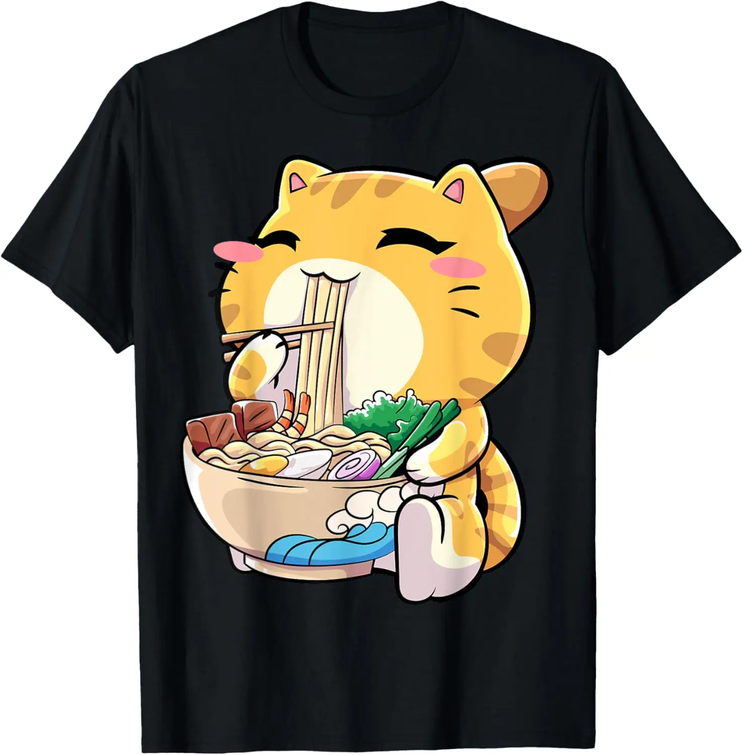 

Футболка с аниме Ramen Cat