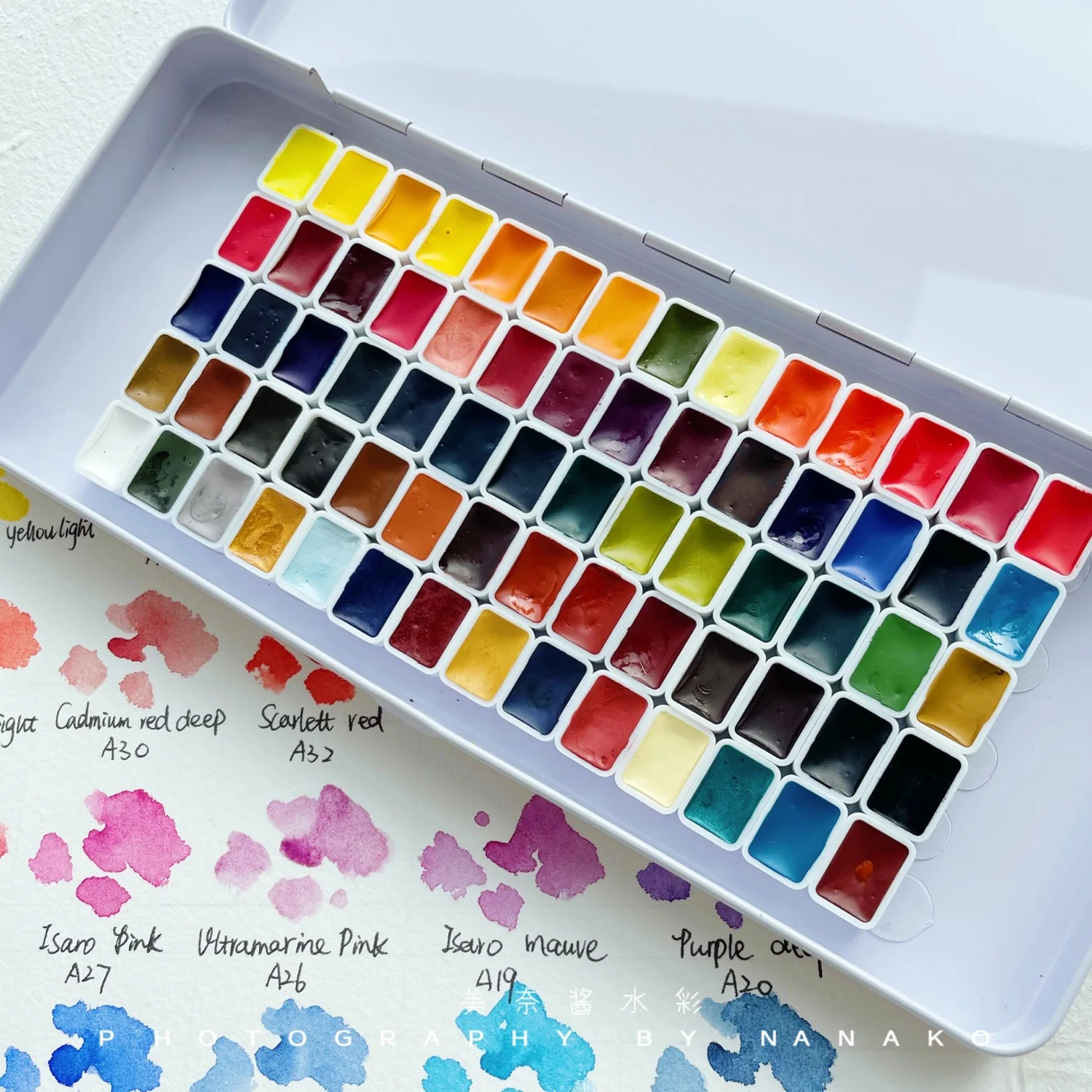 tinta aquarela artista para desenho profissional conjunto de cores belgica isaro artist acuarela split art supplies 70 cores 01