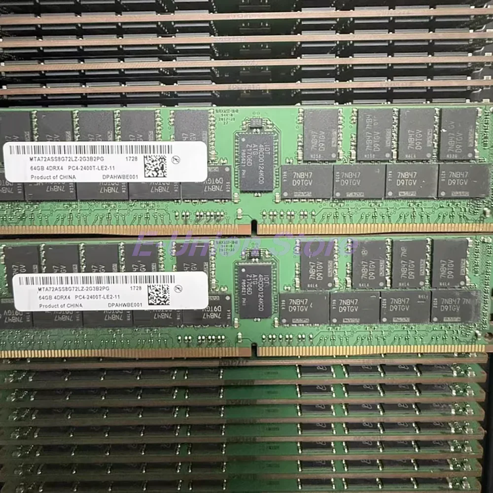 

1 шт. 64 ГБ 64 ГБ для MT RAM 2400T DDR4 2400 4DR×4 RECC RDIMM MTA72ASS8G72LZ-2G3B2PG серверная память