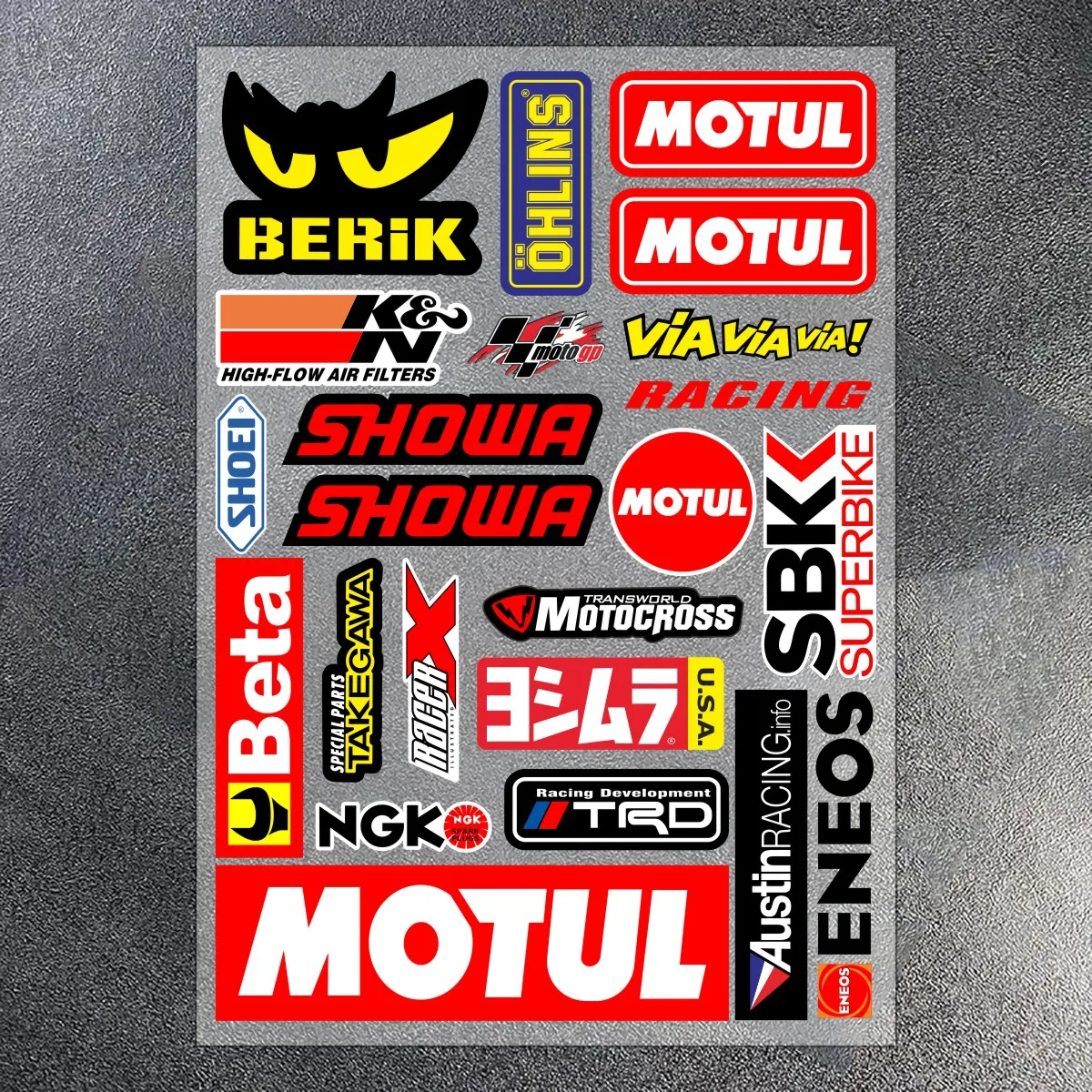 Reflective Motul Stickers Motorcycle Sponsor Logo Tank Helmet Body Decals Kit for Yamaha Honda Suzuki Kawasaki BMW DUCATI KTM