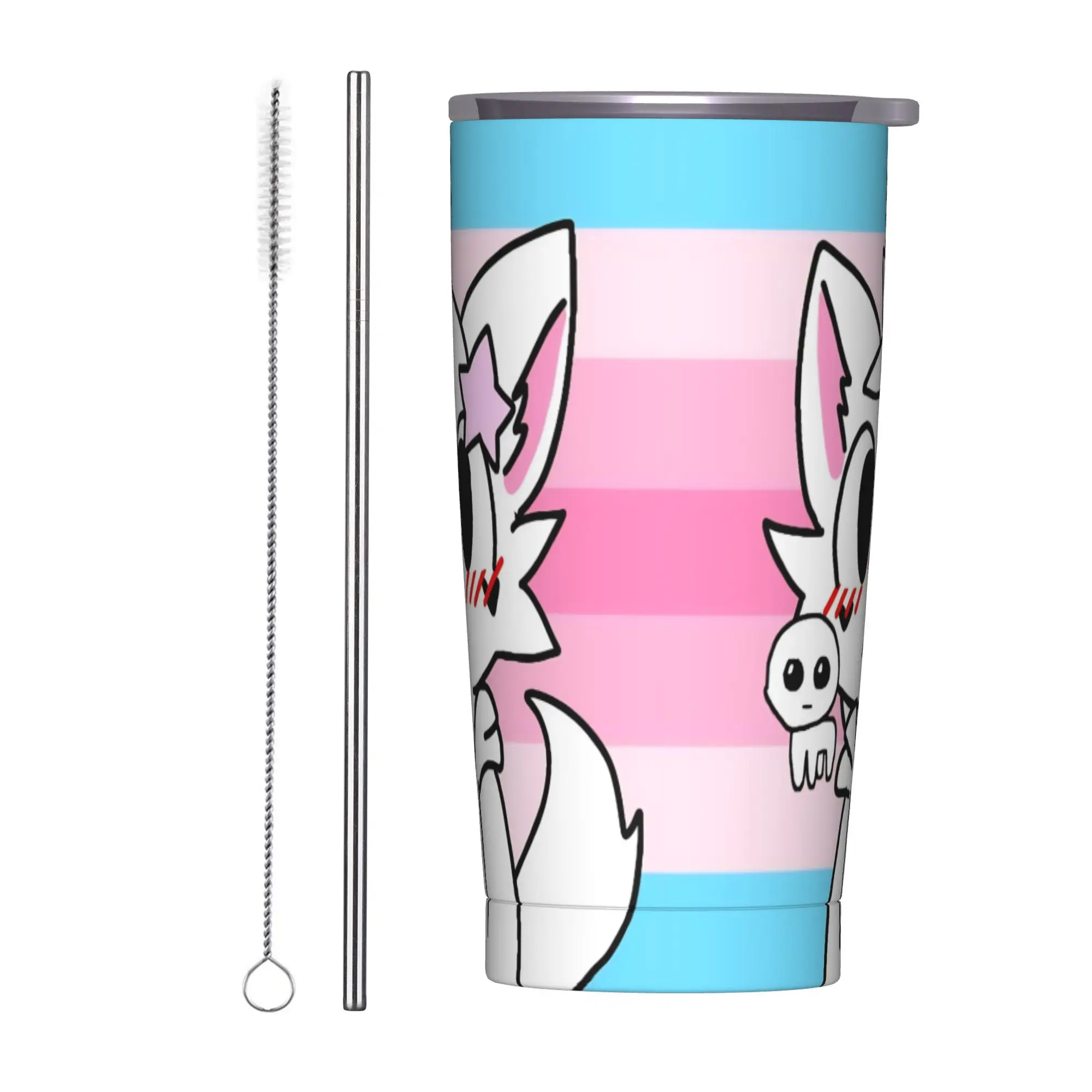 Boykissers Silly Tumbler Vacuum Insulated Cat Coffee Cups Vacuum Flask Smoothie Tea Mug Spill Proof, 20oz