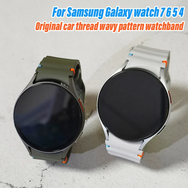 Original Band for Samsung Galaxy watch 7 6 5 4 44mm 40mm/FE/Pro/classic Silicone sport belt bracelet correa Galaxy watch 7 Strap