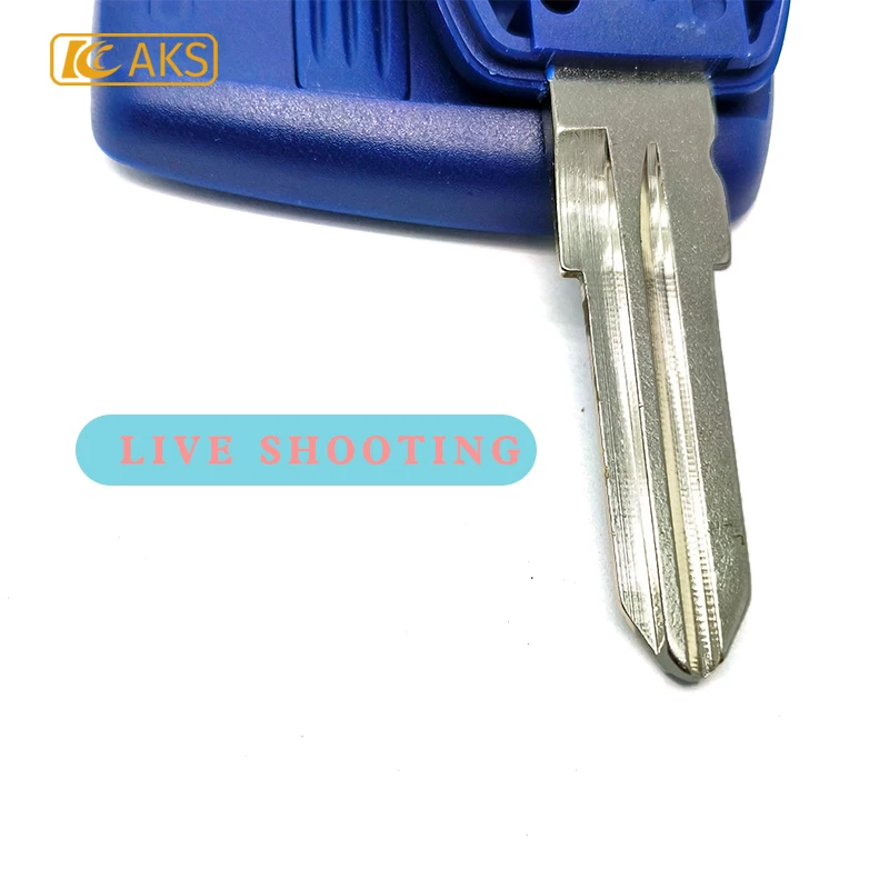 AutokeySupply AKFTS209 SIP22/G15 1 Button Blue Remote Car Key Cover Transponder Shell For Fiat