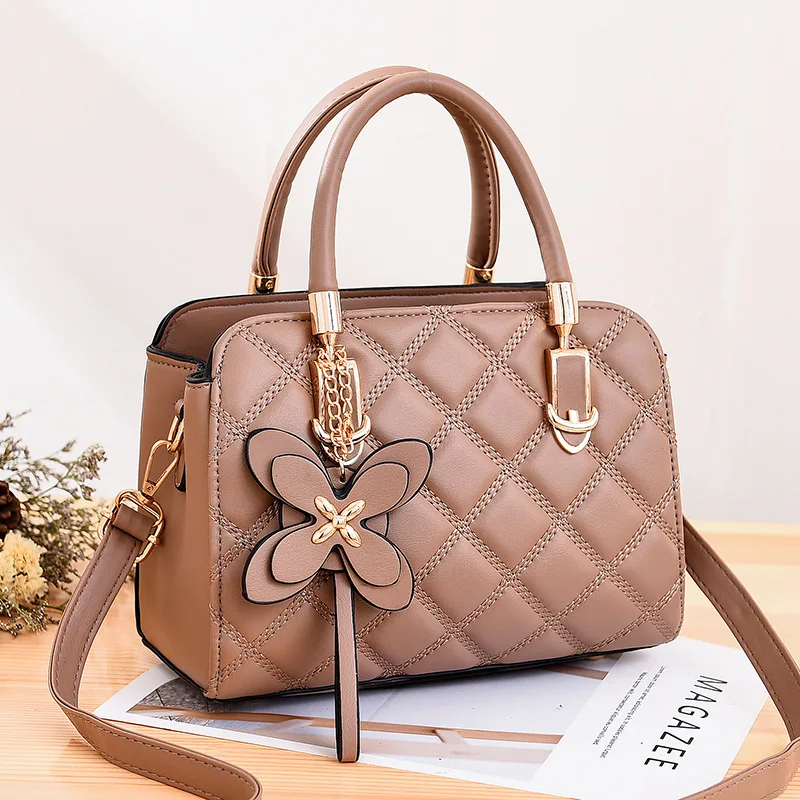 New Stone Pattern Pu Leather Crossbody Bags for Women  Trend Embroidery Thread Shoulder Bag Female Branded Trending Handbags