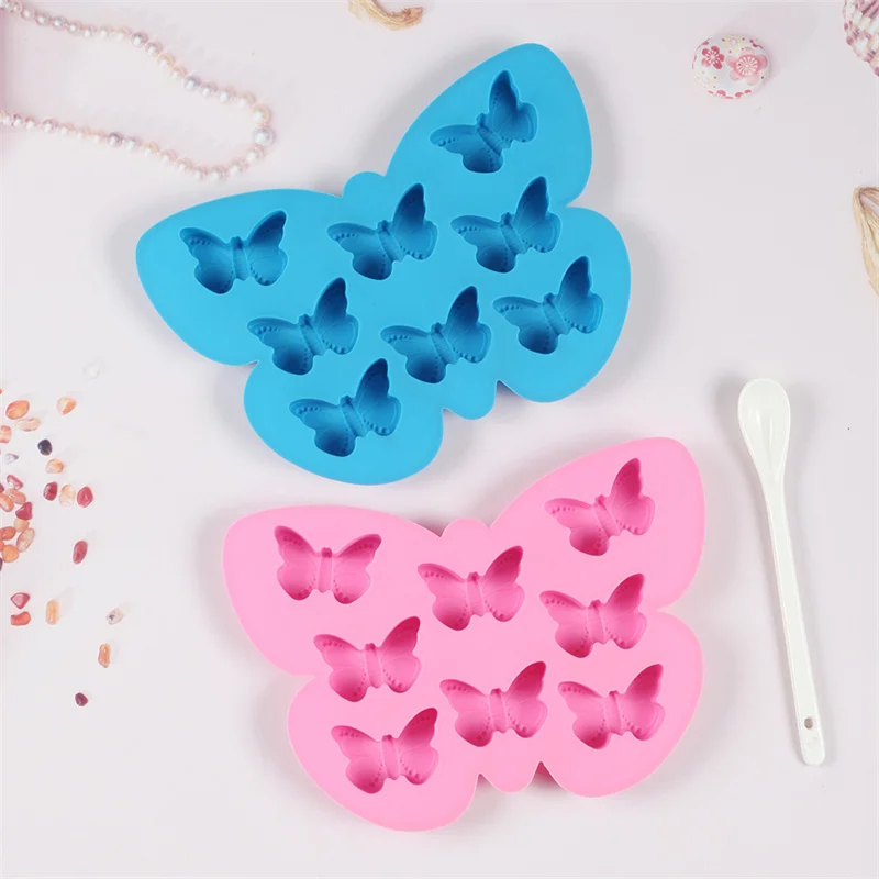 8 Butterfly Chocolate Silicone Mold DIY Candy Pudding Cake Baking Mold 706