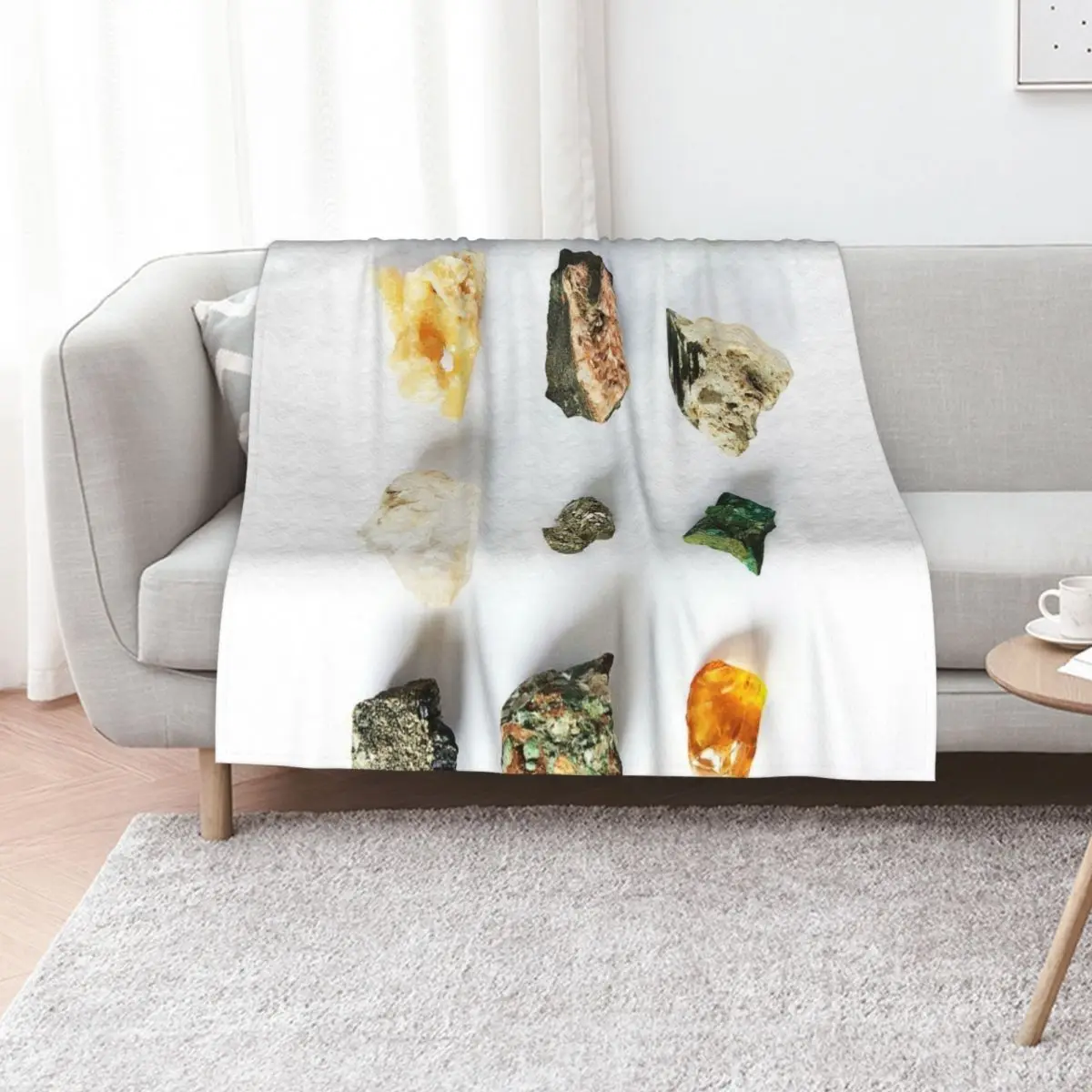Geodes Minerals Gems Stones Throw Blanket Plush Thins Beautifuls Luxury Throw Shaggy Luxury Designer Blankets
