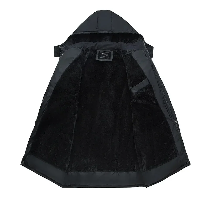 LIBIELIY Parka Men Coats 2025 Winter Jacket Men Thicken Hooded Waterproof Outwear Warm Coat Casual Mens Jackets Overcoat Fur Thi