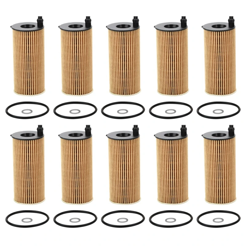 

11428575211 Engine Oil Filter Kit for BMW X3 X4 X5 X6 G01 2017-2022 XDrive 20D 20I 25I 28I, 10PCS